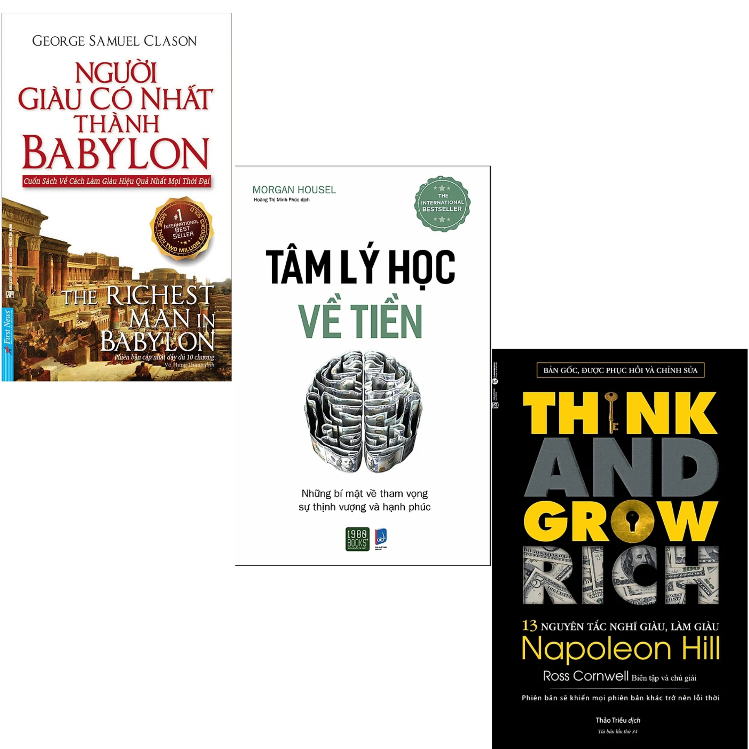 Combo 3Q: Tâm Lý Học Về Tiền + Người Giàu Có Nhất Thành Babylon + 13 Nguyên Tắc Nghĩ Giàu, Làm Giàu