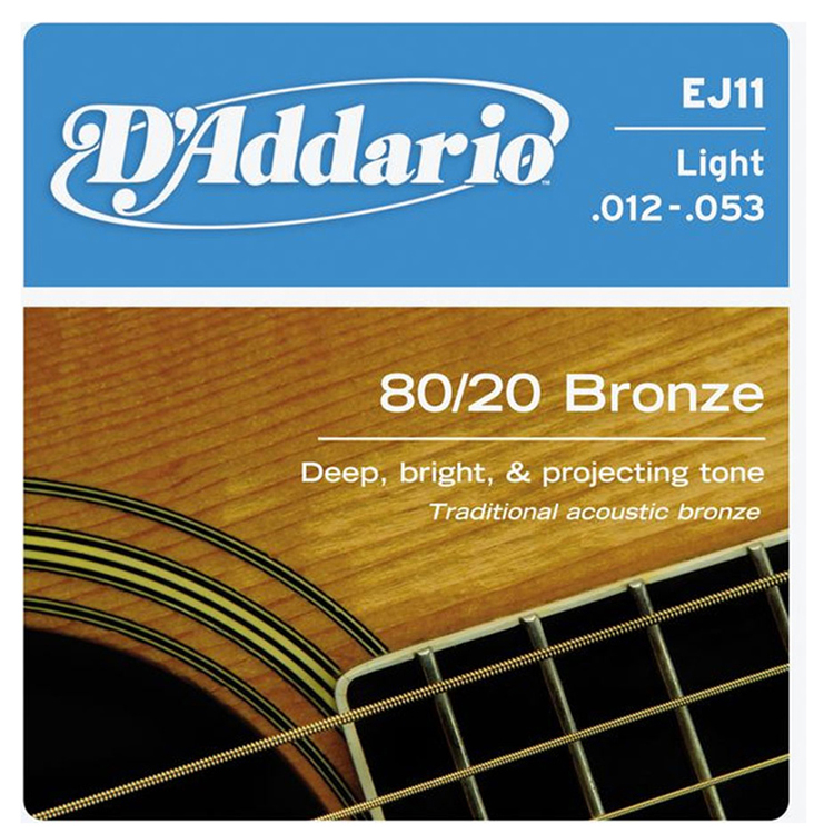 DÂY GUITAR D'ADDARIO  80/20 ACOUSTIC 12-53 EJ11 -Việt Thương Music