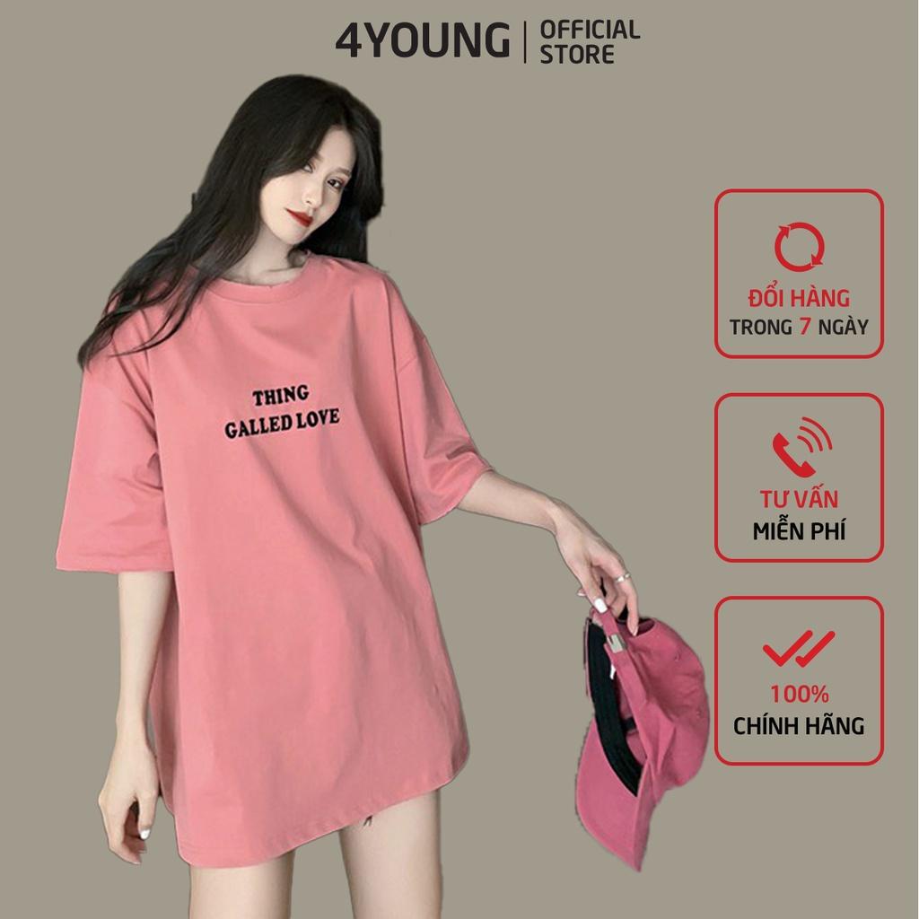 Áo thun nữ form rộng đẹp tay lỡ cute cao cấp thời trang hàn kiểu cách quốc 4YOUNG ATTL02