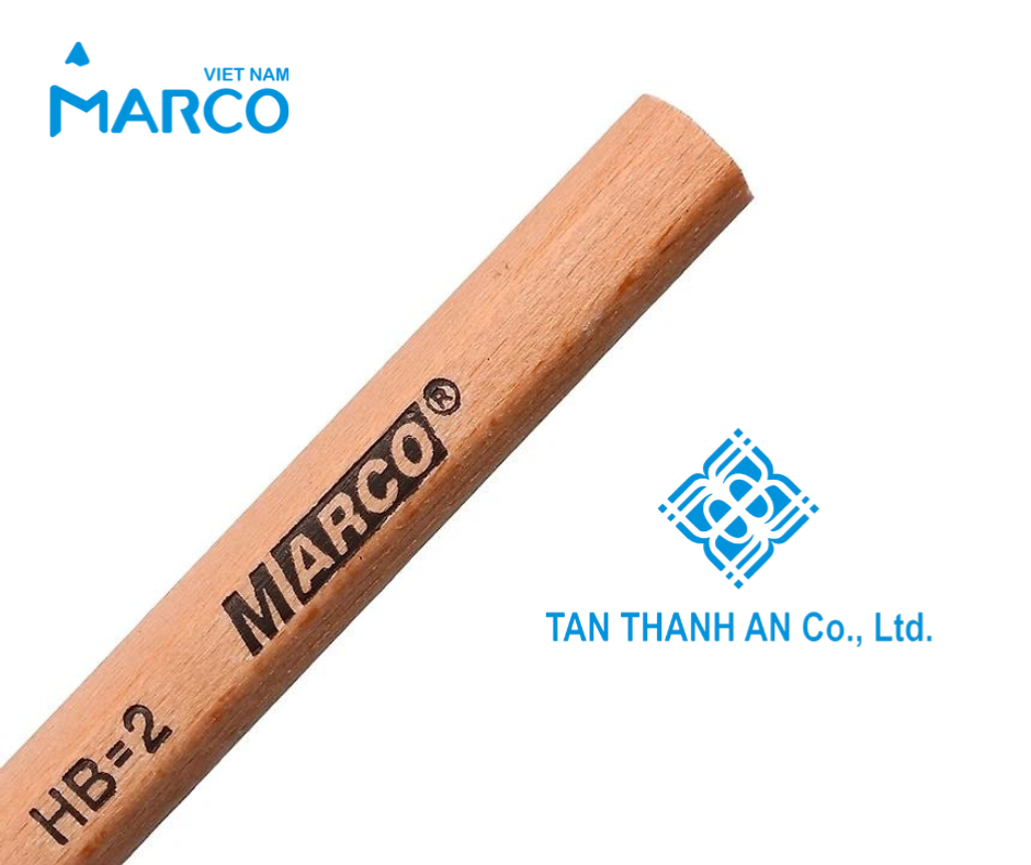 Hộp 12 Bút Chì 2B/HB Marco Thân Gỗ Mộc 6000-12CB - Bút chì phù hợp thi trắc nghiệm, ngòi chì mềm dễ chuốt, tập viết