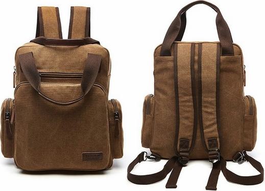 Canvas Travel Backpack Multi-Function Unisex