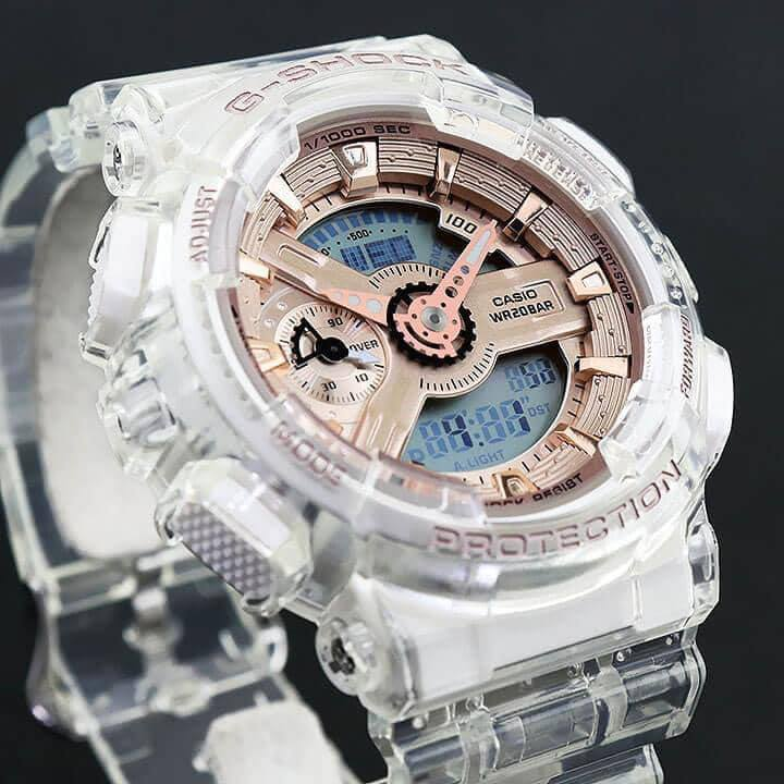 Đồng Hồ Nữ Dây Nhựa Casio G-Shock GMA-S110SR-7ADR Chính Hãng - GMA-S110SR-7A Jelly Trong Suốt