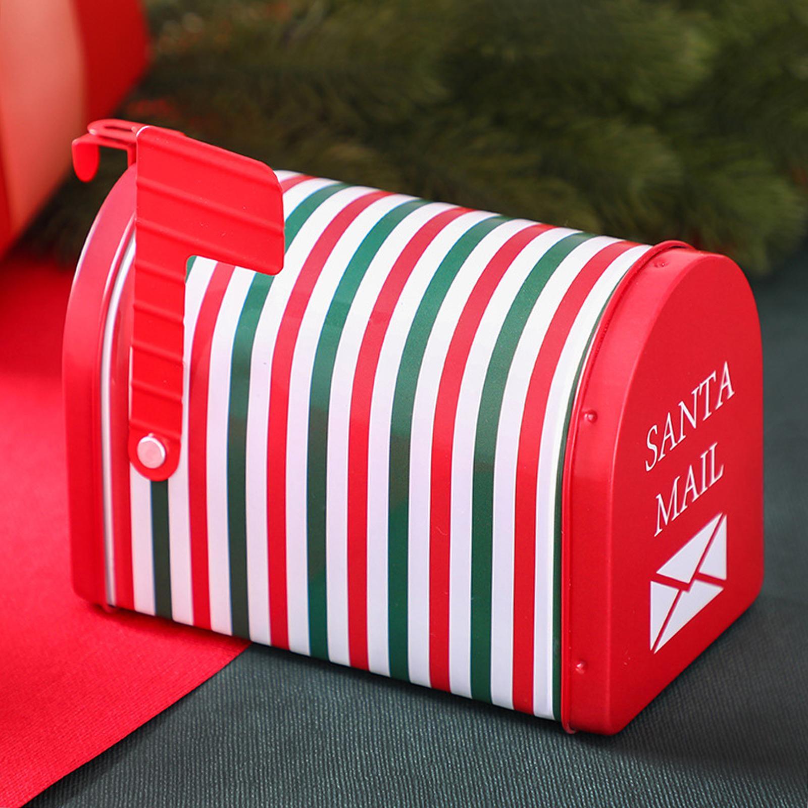 2 Christmas Cookie Tin Box for Kitchen Ornament Holidays Santa Claus