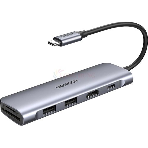 Cổng chuyển đổi Ugreen 6-in-1 USB-C Multifunction Adapter CM195 70411 - Hàng chính hãng