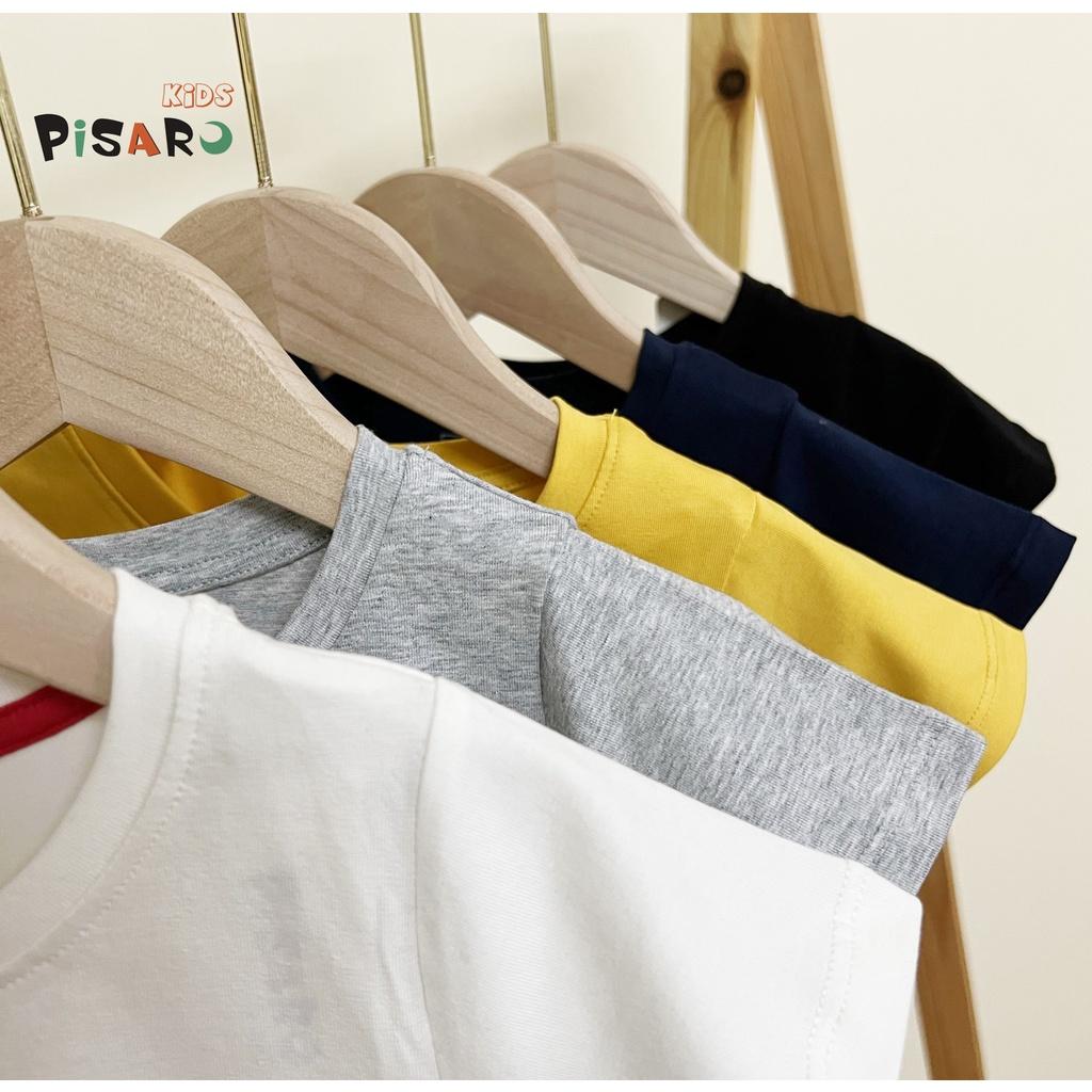Áo thun ngắn tay bé trai bé gái hãng PisaroKids, áo phông trẻ em vải cotton cao cấp từ 8 tháng đến 6 tuổi