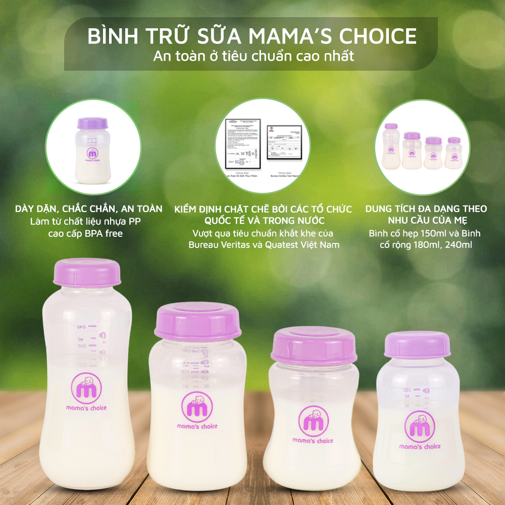Trọn Bộ Giữ Lạnh Sữa Mẹ Mama’s Choice, Bảo Quản Sữa Mẹ, Đựng và Giữ Ấm Đồ Ăn Cho Bé, Chất Liệu Cao Cấp 4 Lớp Dày Dặn