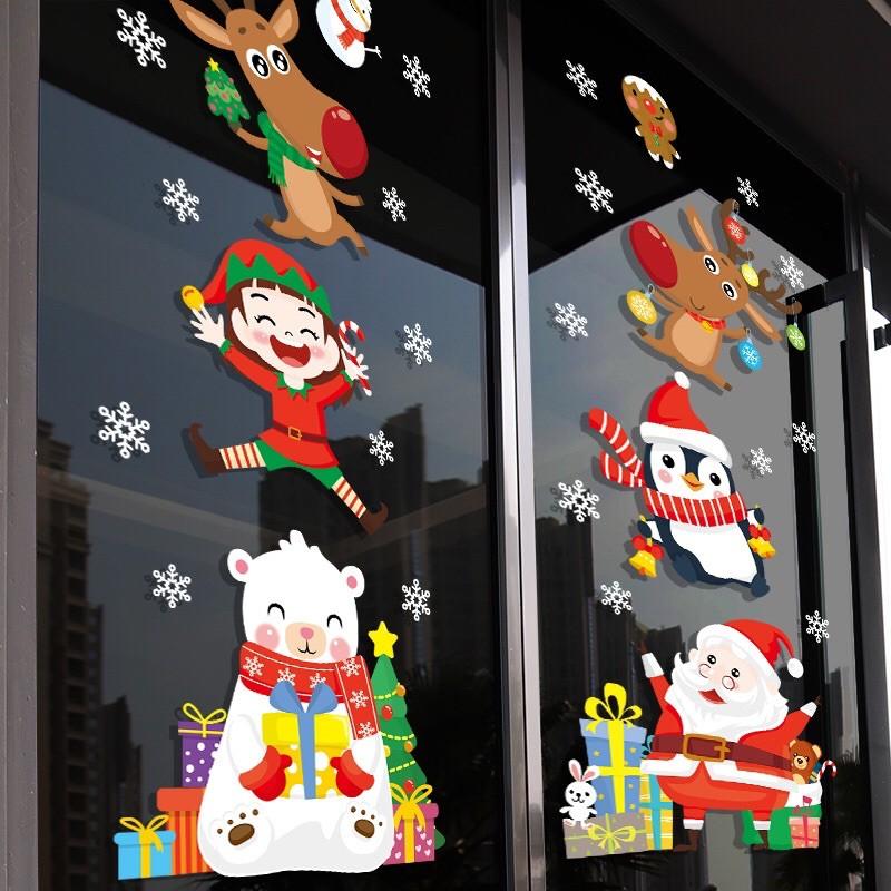 Decal trang trí Noel - Noel vui đùa xếp gạch lên nhau