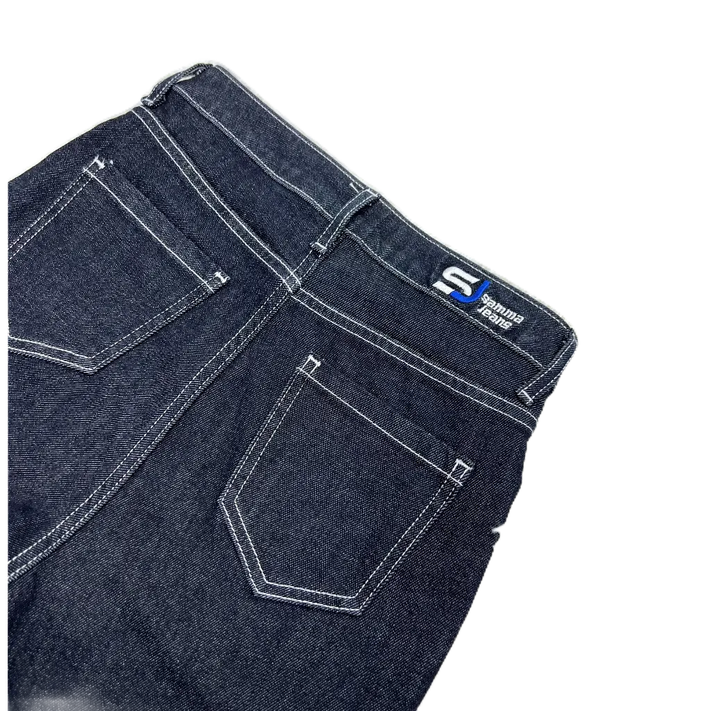 Quần Skinny Jean Xẻ Gấu P19_Quần bò nữ xẻ gấu đẹp, chất vải jeans 100% cotton, fom dáng đẹp | SAMMA JEANS - BLACK