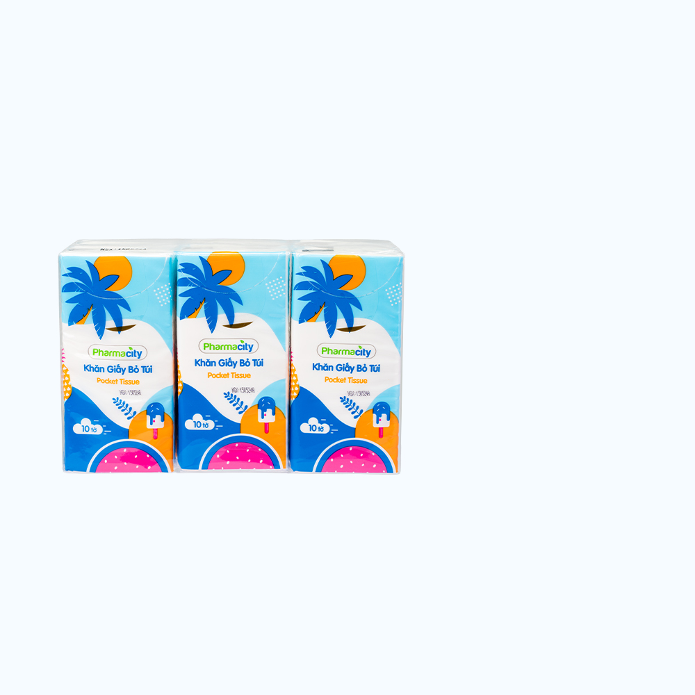Khăn giấy bỏ túi Pharmacity Tropical Summer (Lốc 6 gói)