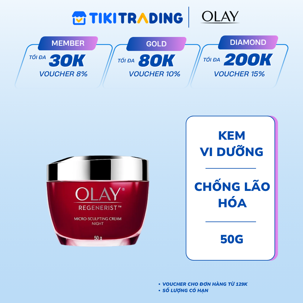 Kem Vi Dưỡng Chống Lão Hóa Ban Đêm OLAY Regenerist (50G)