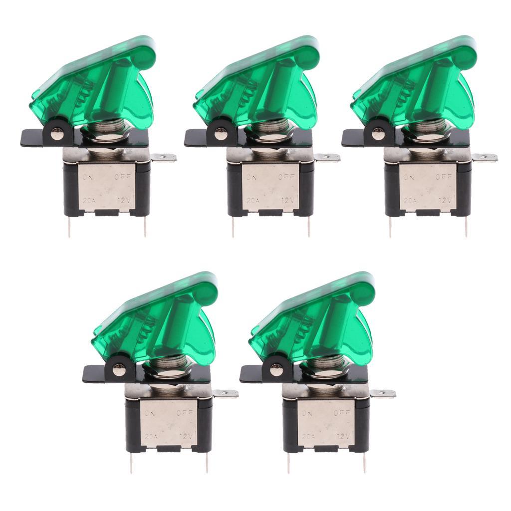 5 Pieces LED Illuminated Toggle Switch with  Boat 12V 20A