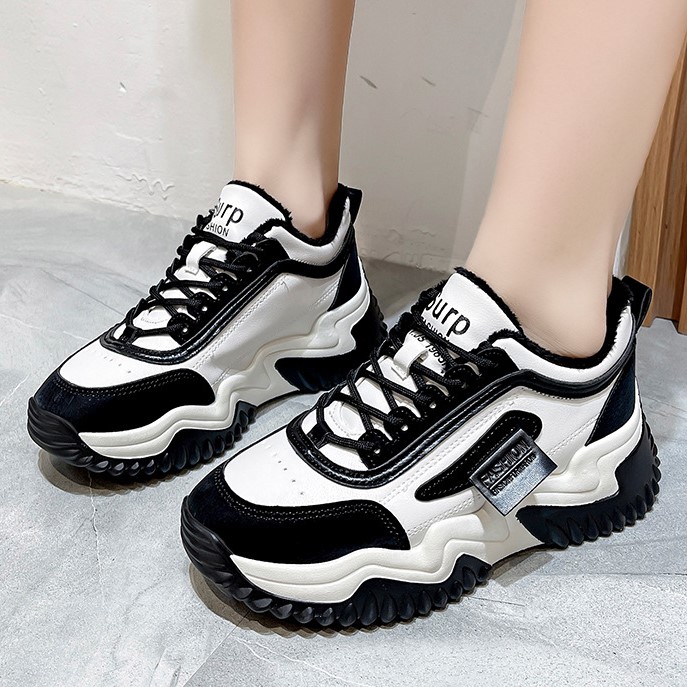 Giày thể thao nữ GEMI - giày ullzzang màu Đen- Nâu, phong cách thời trang trẻ trung - M7309