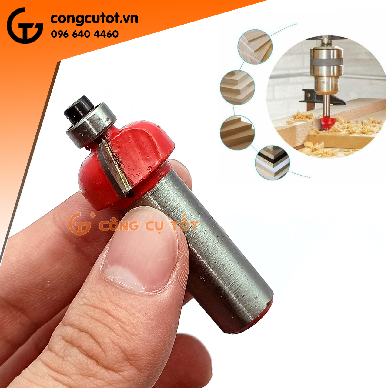 Hộp 12 mũi soi gỗ cốt 12.7mm - ½ inch đỏ