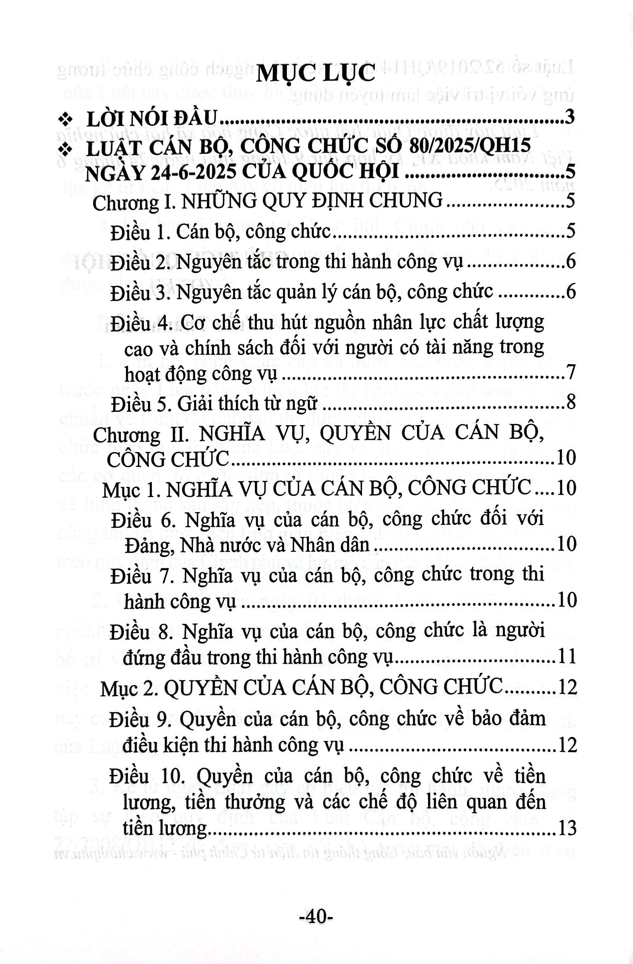 Sách - Luật Cán Bộ Công Chức Năm 2025