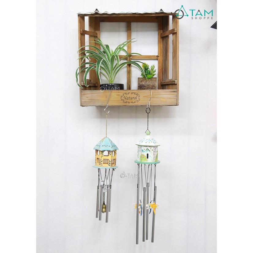 Chuông gió nhà gỗ lục giác handmade CHGIO-01