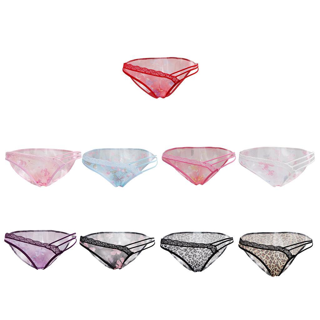 Women's Underwear Soft Mesh Stretchy Breathable Floral Lace Bandage Invisible Panties