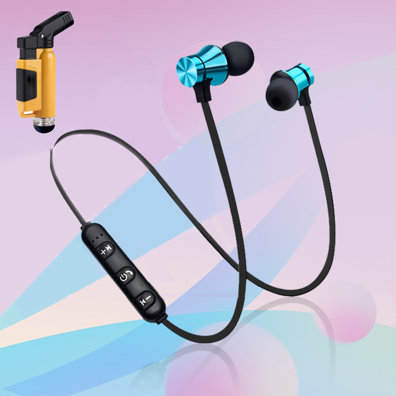 Tai Nghe Bluetooth Nhét Tai Có Dây XT-11 + Tặng Hộp Quẹt Bật Lửa Khò Mỏ Vịt Cao Cấp ( Màu Ngẫu Nhiên)