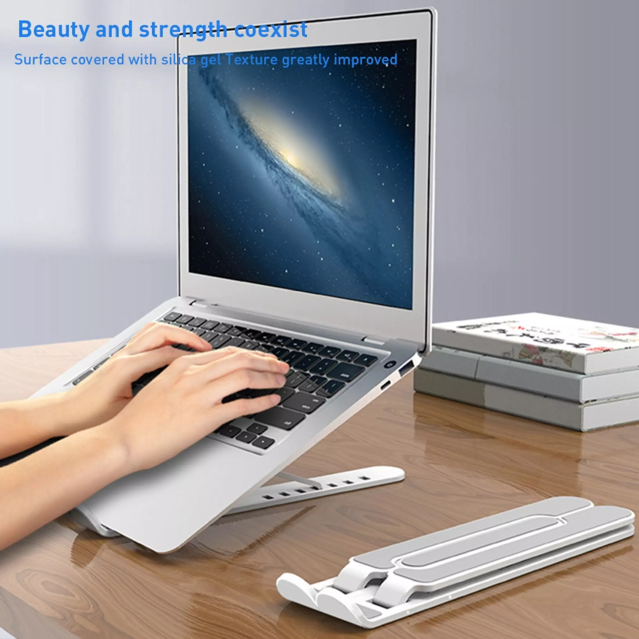 Giá Đỡ Laptop Gấp Gọn cho Macbook, Giá đỡ laptop, Giá đỡ laptop để bàn, Giá đỡ laptop trên bàn, Giá đỡ laptop thông minh HN (màu ngẫu nhiên)