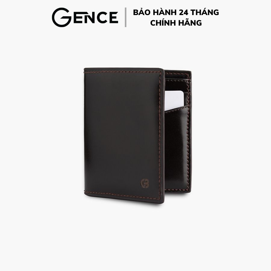 Ví Nam Gence Da Bò Box Calf C05 Màu Nâu Đậm | Hàng Chính Hãng