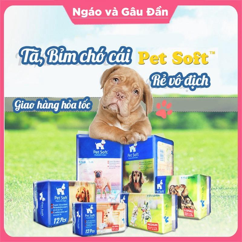 Bỉm cho chó mèo Pet Soft 12 chiếc size M (6 - 11kg)