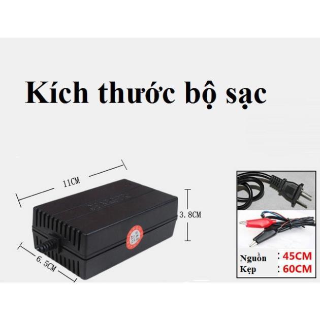 Sạc bình acquy 12V tự động ngắt khi đầy-đen