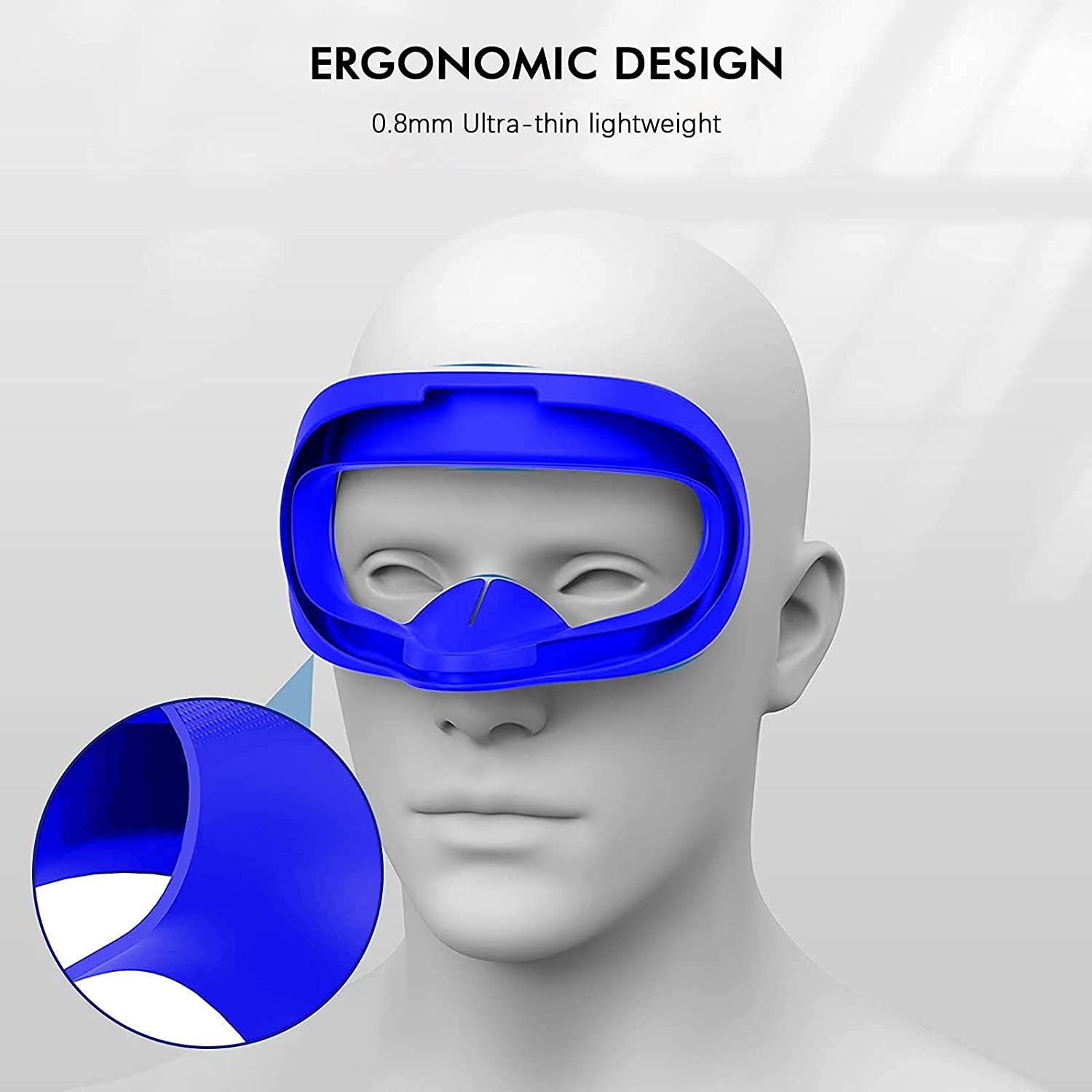 Mặt Nạ Mắt Cho Oculus Quest 2 Kính VR Silicone Chống mồ hôi Chống rò rỉ Ánh Sáng Chặn Tấm Che Mắt Cho Oculus Quest 2 Màu sắc: tím