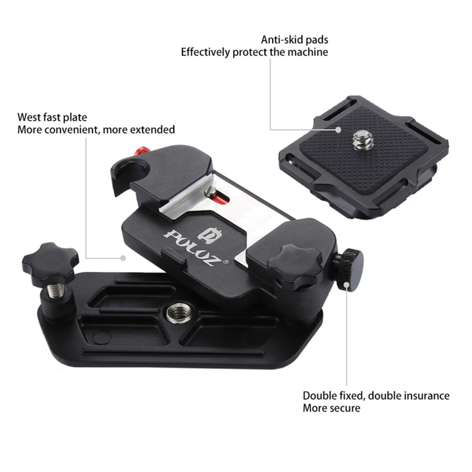 Quick Release Camera Clip with Plate & 1/4 Screws for DSLR Gopro Accessories