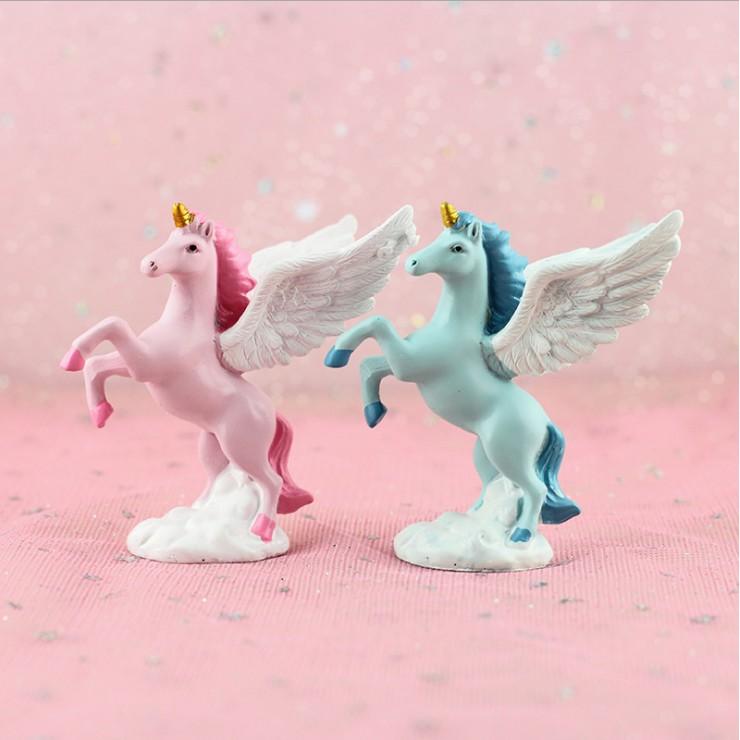 KHO-HN * Mô hình ngựa một sừng Unicorn dùng trang trí bánh sinh nhật, tiểu cảnh, quà tặng, DIY