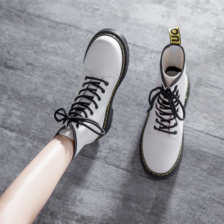 Boots Nữ Martin Kiểu Dáng Buộc Dây Da Mềm Phong Cách Hàn Quốc (Mã B023) KÈm Mặt Nạ