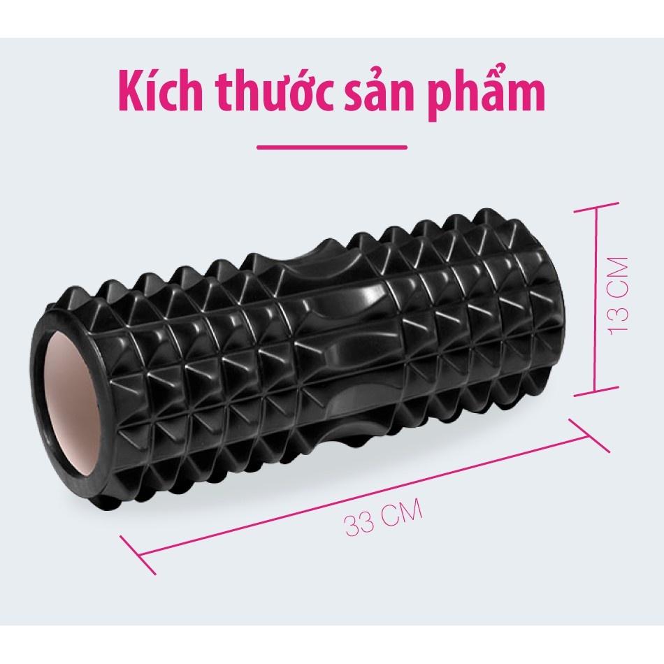 Con Lăn Massage Ống Lăn Dãn Cơ Foam Roller Tập Gym/Yoga/Thể Hình PINK mới 2022