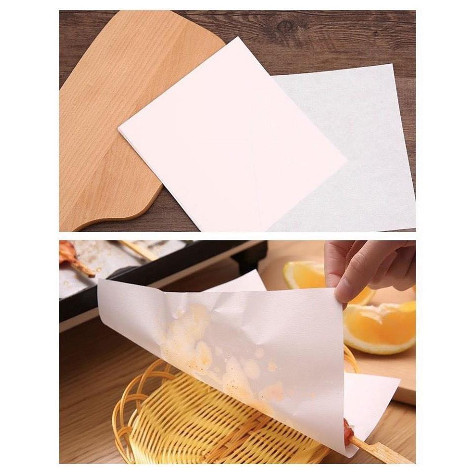 GIẤY THẤM DẦU CHIÊN RÁN giúp hút bớt dầu mỡ trong đồ chiên rán giúp đồ ăn giòn hơn