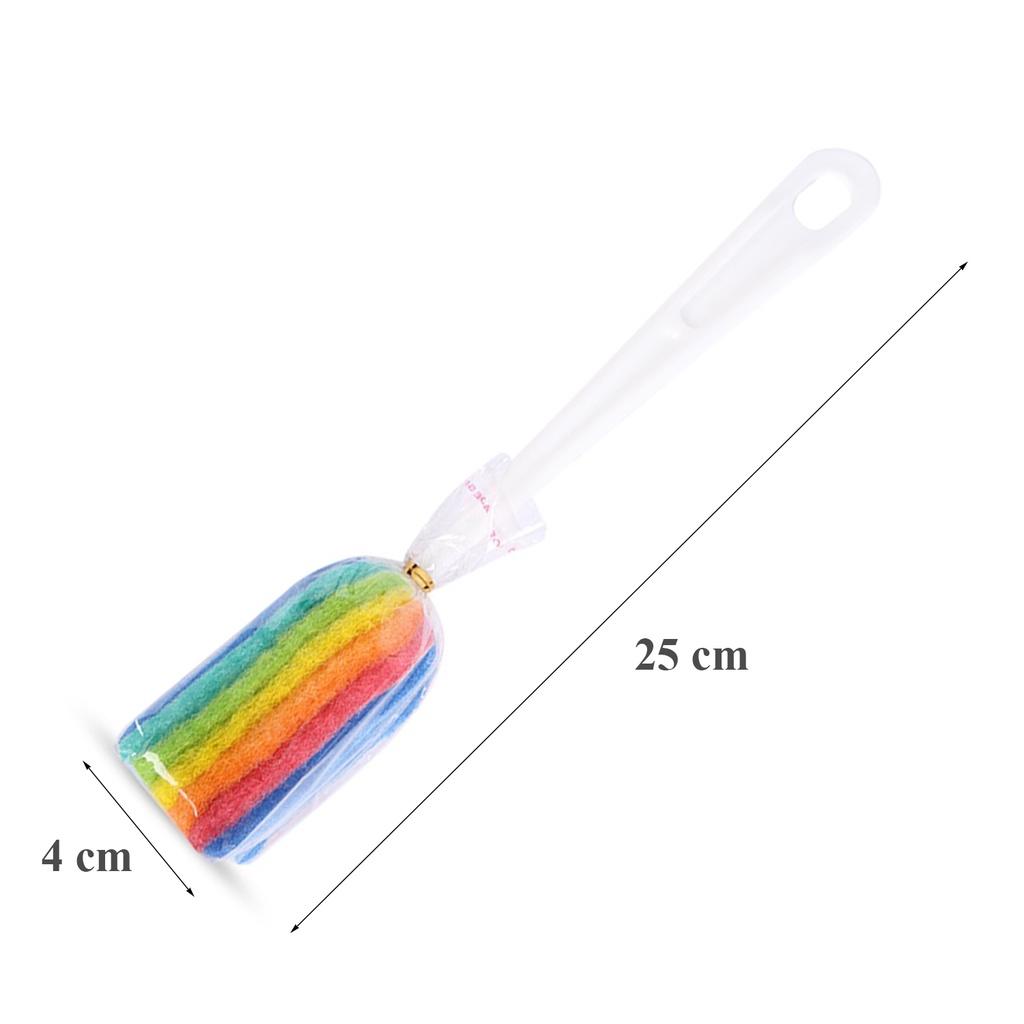 Cây cọ rửa ly cốc, bình sữa 7 màu tạo bọt tiện lợi GC41140