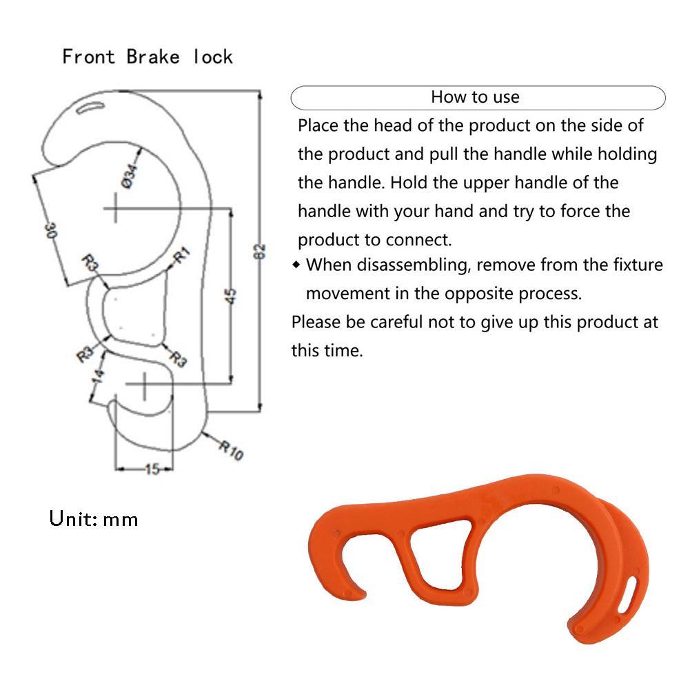 Bicycle Brake Hook Motorcycle Parking Safety Buckle Slope Parking Locked Safety Buckle Mountain Bike Accessories For Riding