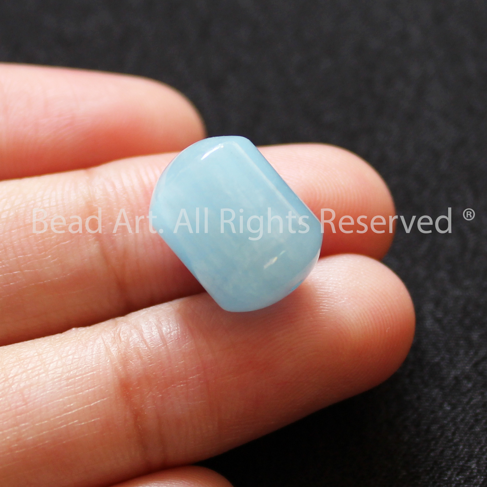 14x10MM L. Thống Đá Aquamarine Tự Nhiên Xanh Biển Loại AA, Đá Phối Vòng Tay Phong Thuỷ, Chuỗi Hạt, Mệnh Thuỷ, Mộc - Bead Art