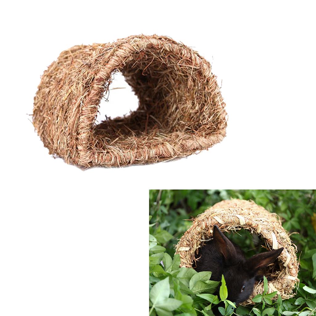 Hand-made Natural Straws Hamster Bunny Gerbil Chinchillas Rabbit Nest Cubby