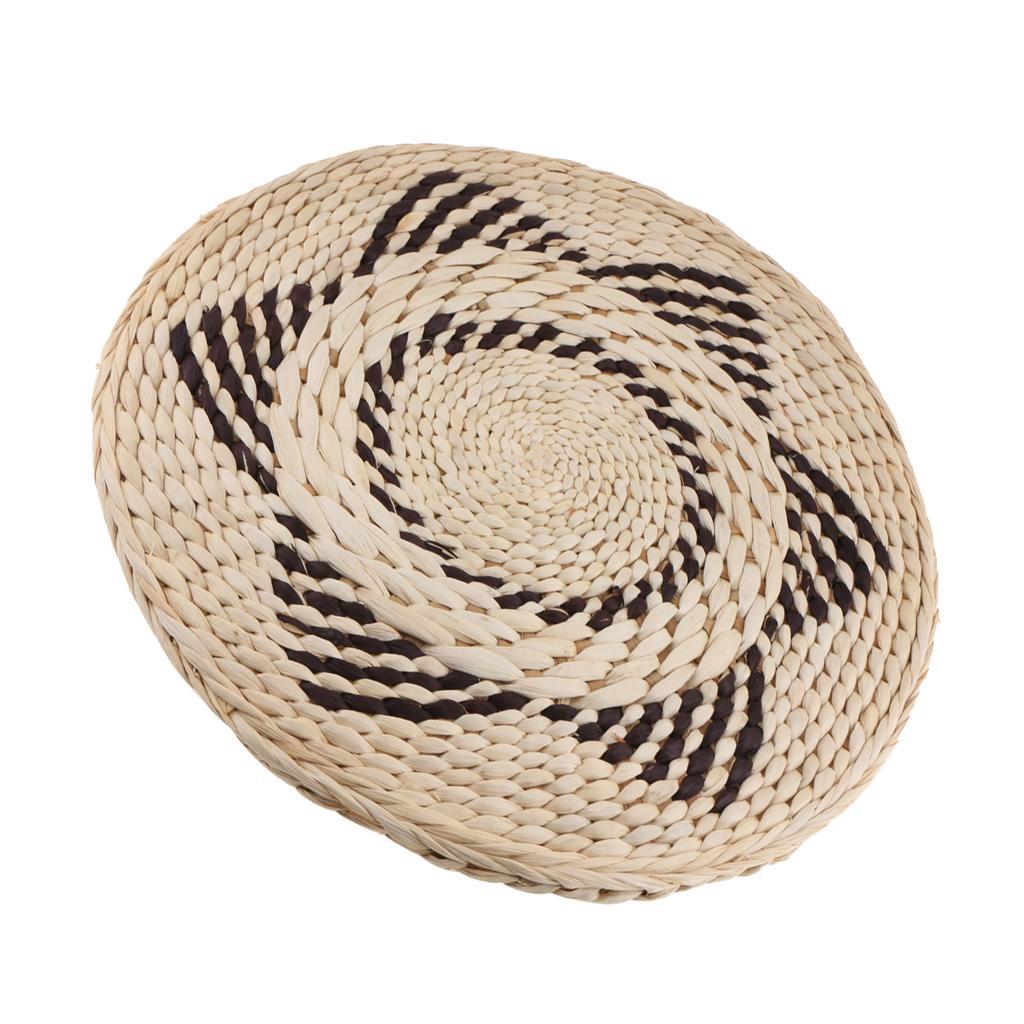 Japanese Style Handmade Straw Woven Seat Cushion Tatami Dia. 48cm