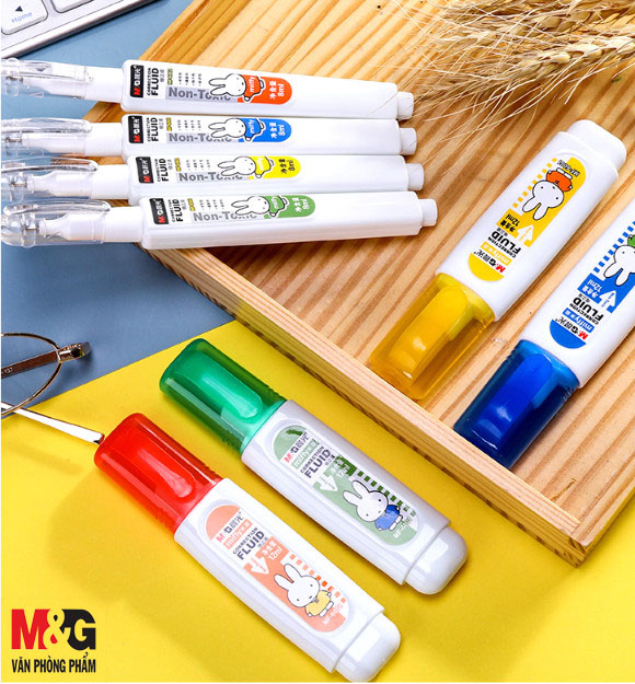 Bút xóa nước 8 ml M&amp;G, Thân trắng hình thỏ, nắp nhựa trong - 1 cái MF6002