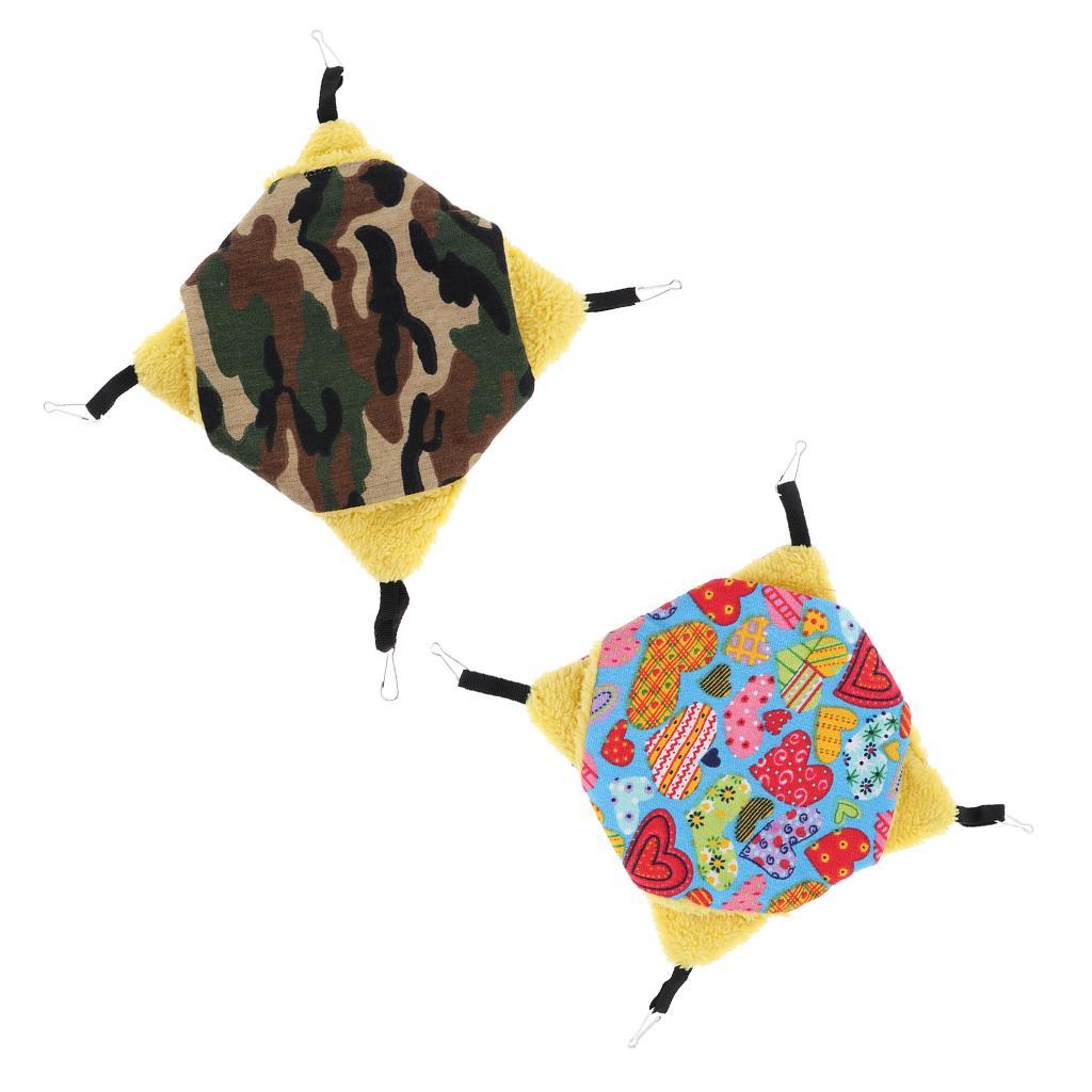 2 Pack Soft Warm Hamster Hammock Small Animal Play Sleep Hamster Bed Nest