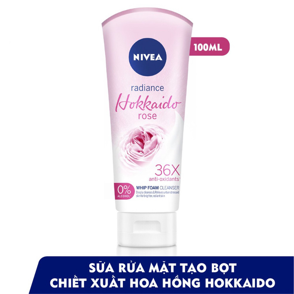 Bộ 2 Sữa Rửa Mặt Tạo Bọt NIVEA Chiết Xuất Hoa Hồng Hokkaido (100ml *2)