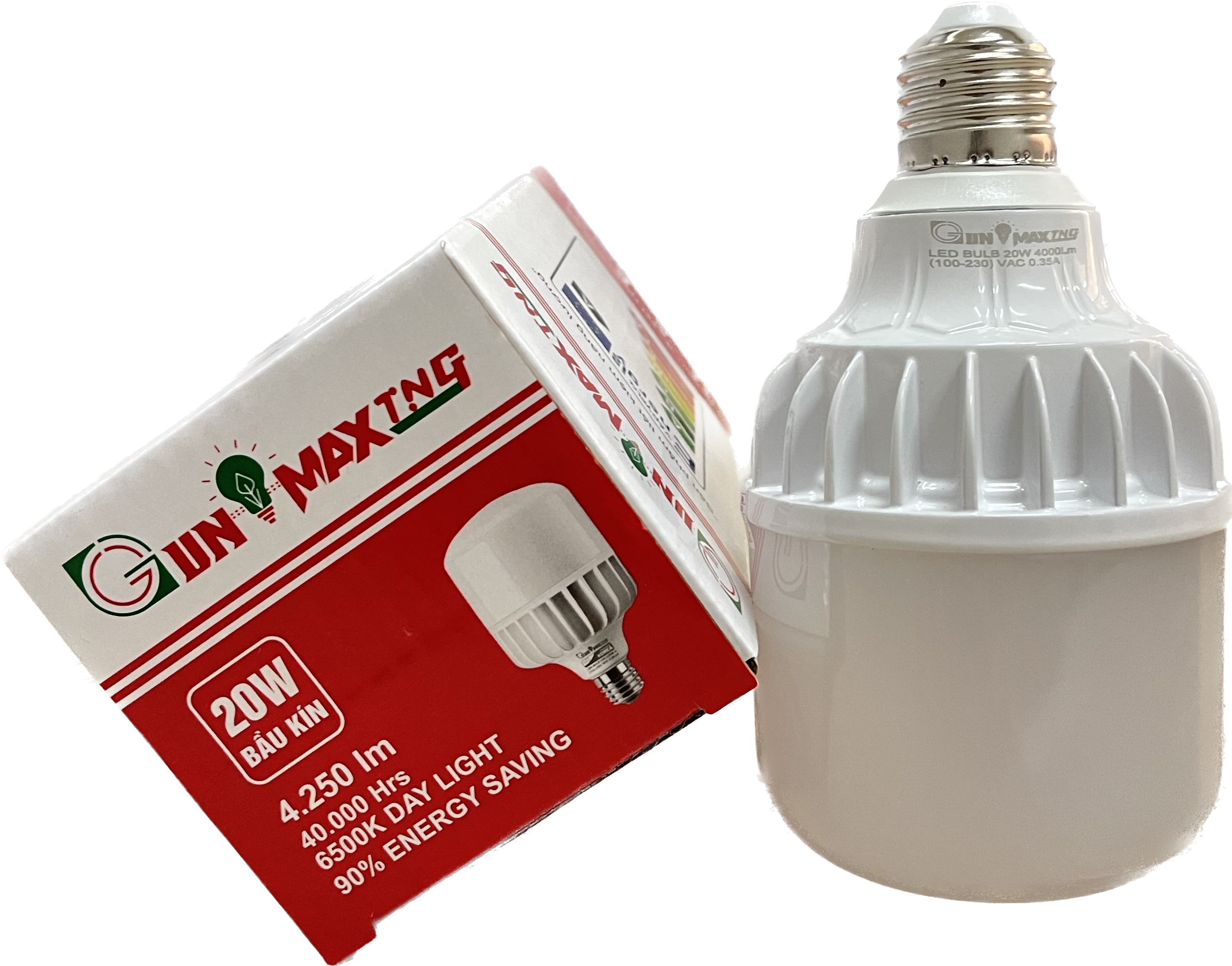 LED trụ nhôm 20W sáng trắng - Gunmax TNG