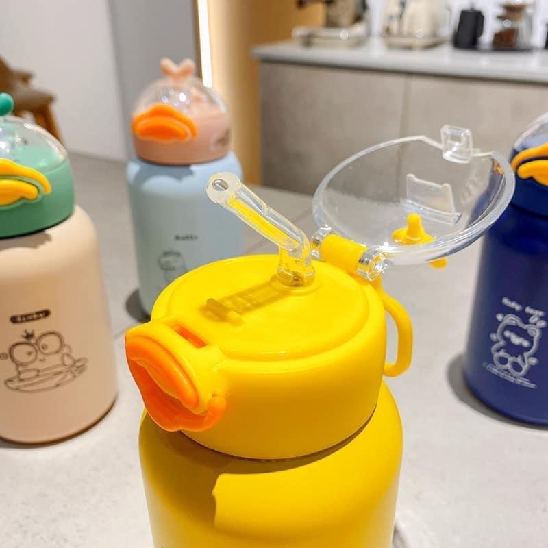 Bình Nước Giữ Nhiệt Inox Cao Cấp Hình Mỏ Vịt - Bình Đựng Nước Đi Học Cho Bé Xinh Xắn