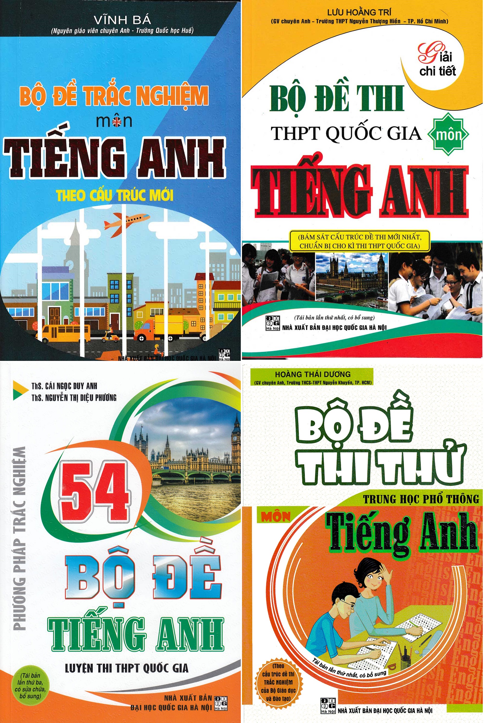 Combo 4 Quyển Bộ Đề Thi THPT Quốc Gia Tiếng Anh - Lưu Hoằng Trí và Vĩnh Bá