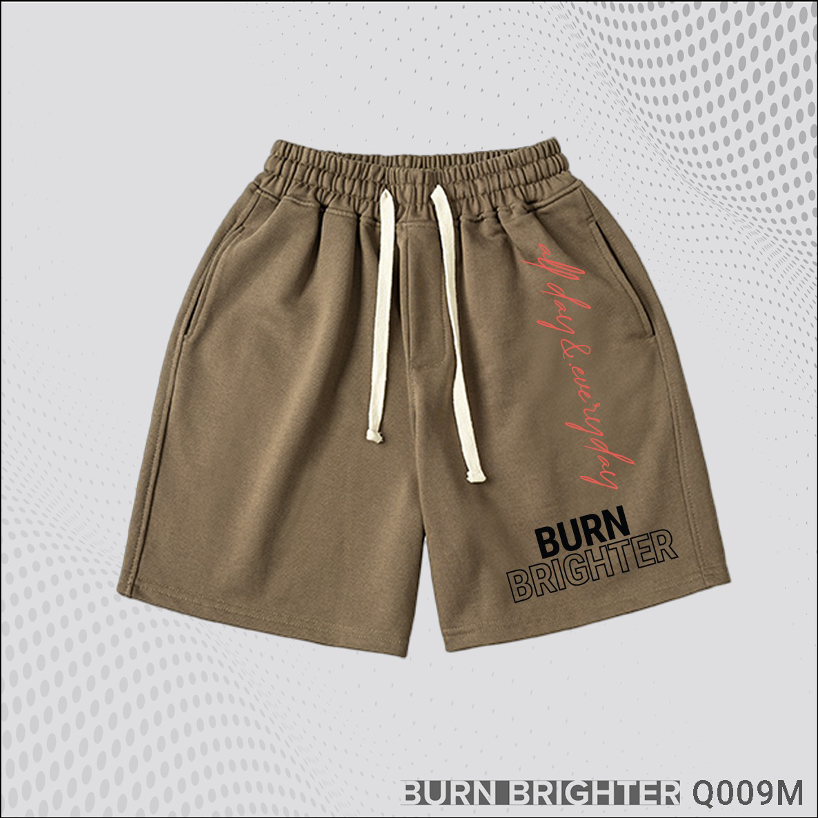 QUẦN SHORT UNISEX Q009 - BURN  - Màu rêu - L ( 65 - 75kg ) Cao 175 - 180