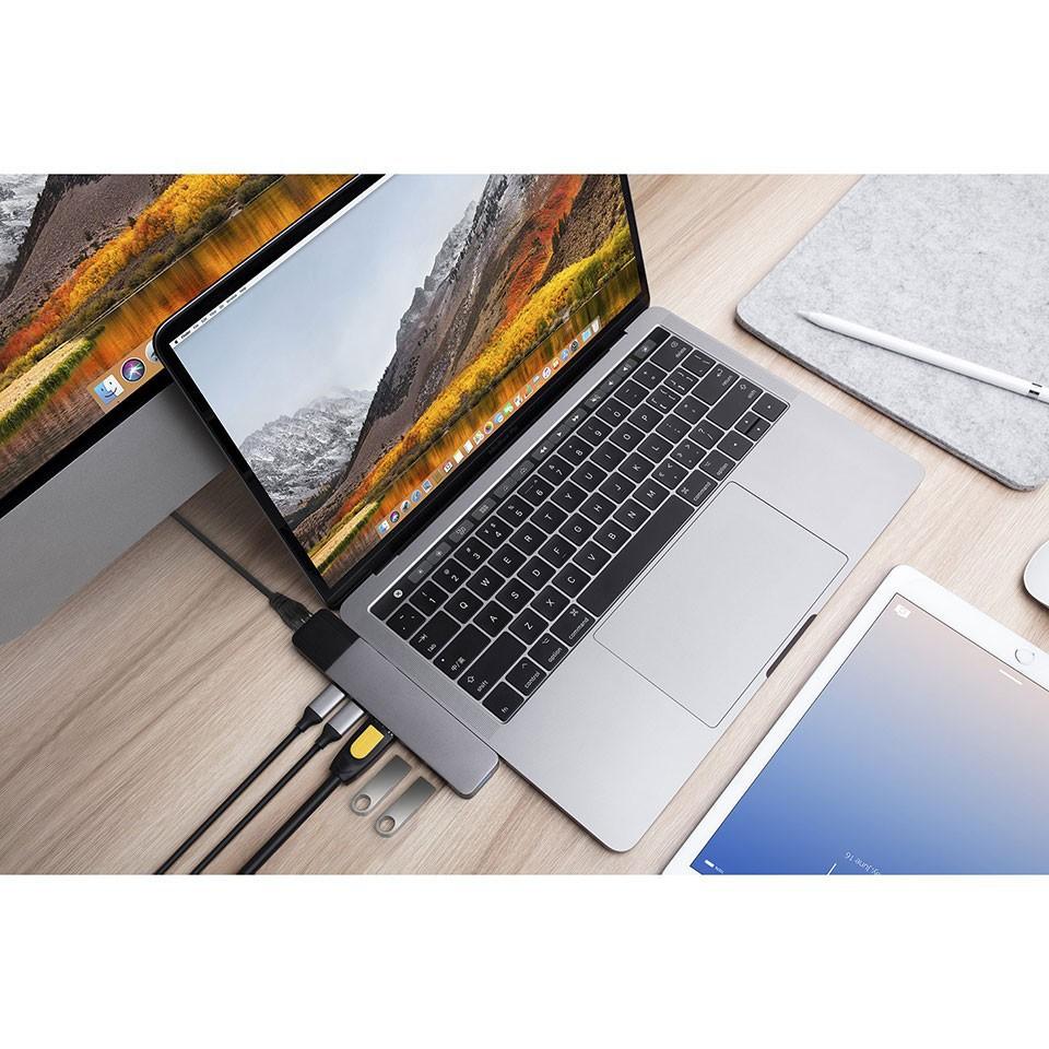 Cổng chuyển HyperDrive Net 6-in-2 USB-C Hub cho Macbook Pro 13/15inch 2016-2016-2018-2019 -  Hàng Chính Hãng