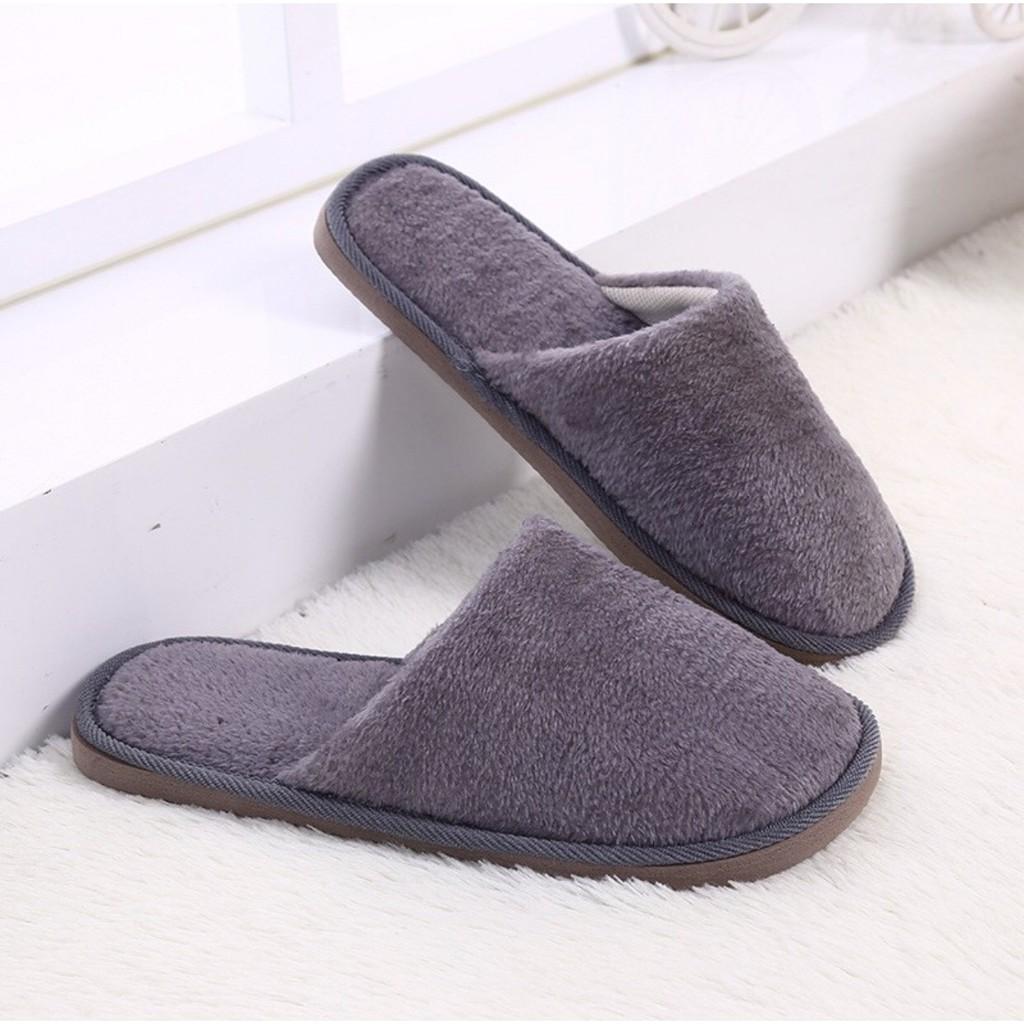 Dép bông đế chống nước nam nữ ấm áp mùa đông (D8