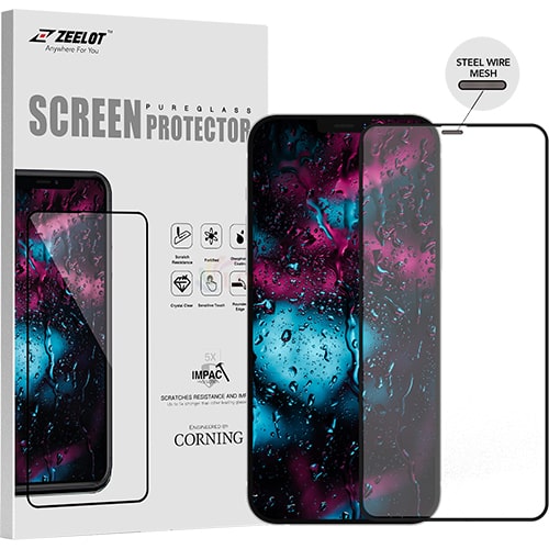 Dán màn hình cường lực Full viền chống vân tay Zeelot dành cho iPhone 15 Pro Max/15 Pro/15 Plus/15/14/13/12/11 - Hàng chính hãng