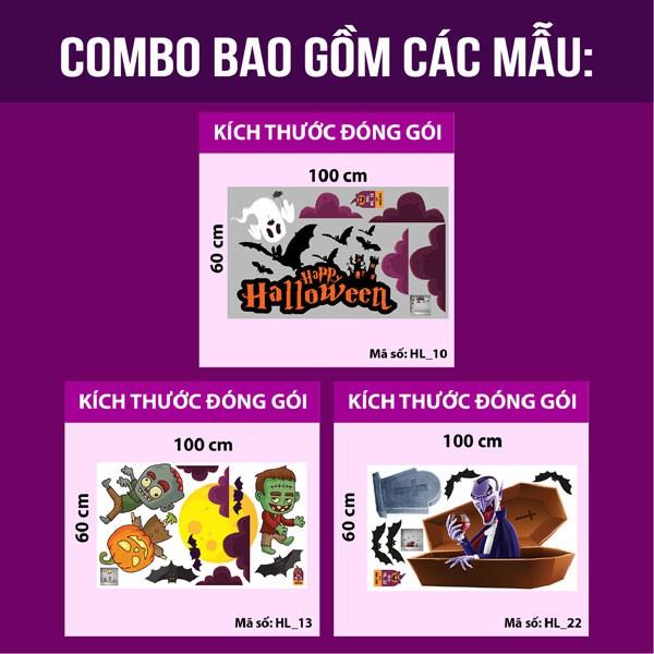 DECAL TRANG TRÍ HALLOWEEN COMBO SỐ 10
