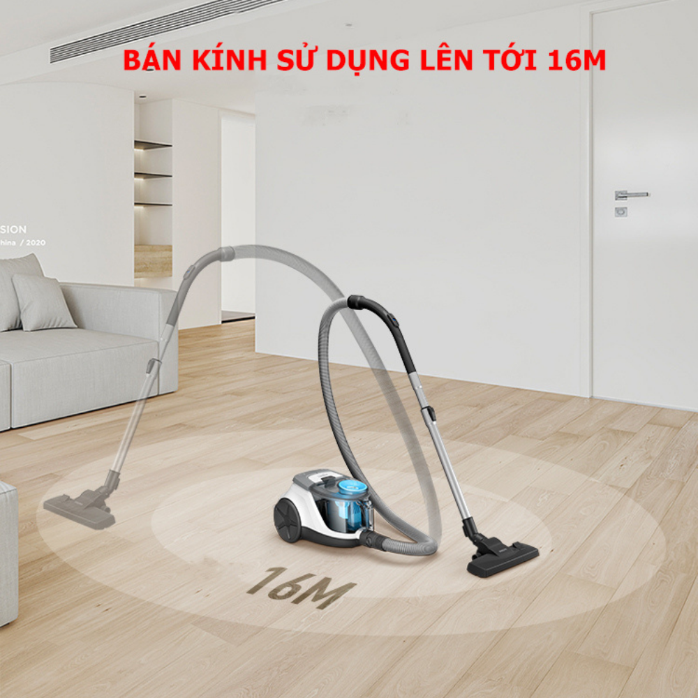 Máy hút bụi gia đình Philips công suất lớn 1500W có hộc chứa XB2023 /81 - Hàng nhập khẩu