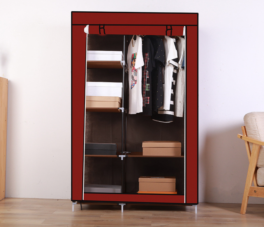 Tủ Quần Áo 2 Buồng 6 Ngăn Tiện Lợi, Tủ Vải 170cm Chất Lượng Cao Chắc Chắn, Vững Chãi - Hàng Chính Hãng miDoctor
