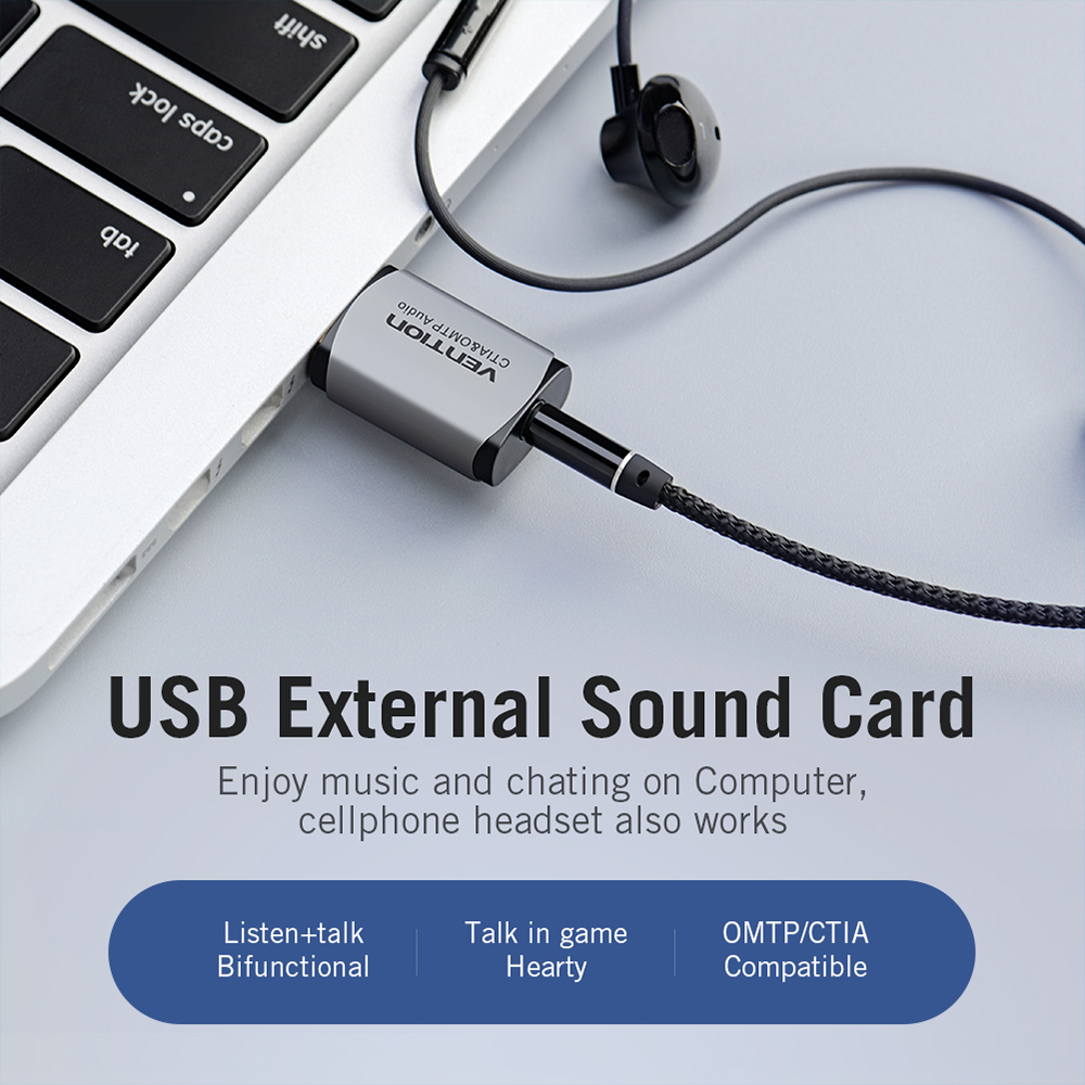Bộ chuyển đổi Vention USB sang jack cắm tai nghe 3,5 mm
